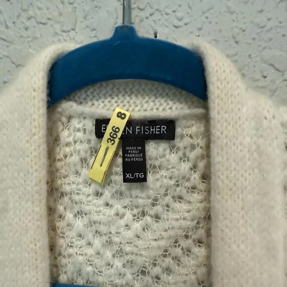 NWT Eileen Fisher Organic Cotton Fluff High Collar Cardigan Size XL‎ $208 NEW